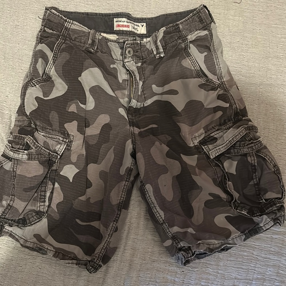 American Eagle camouflage gray shorts (size 33 waist)